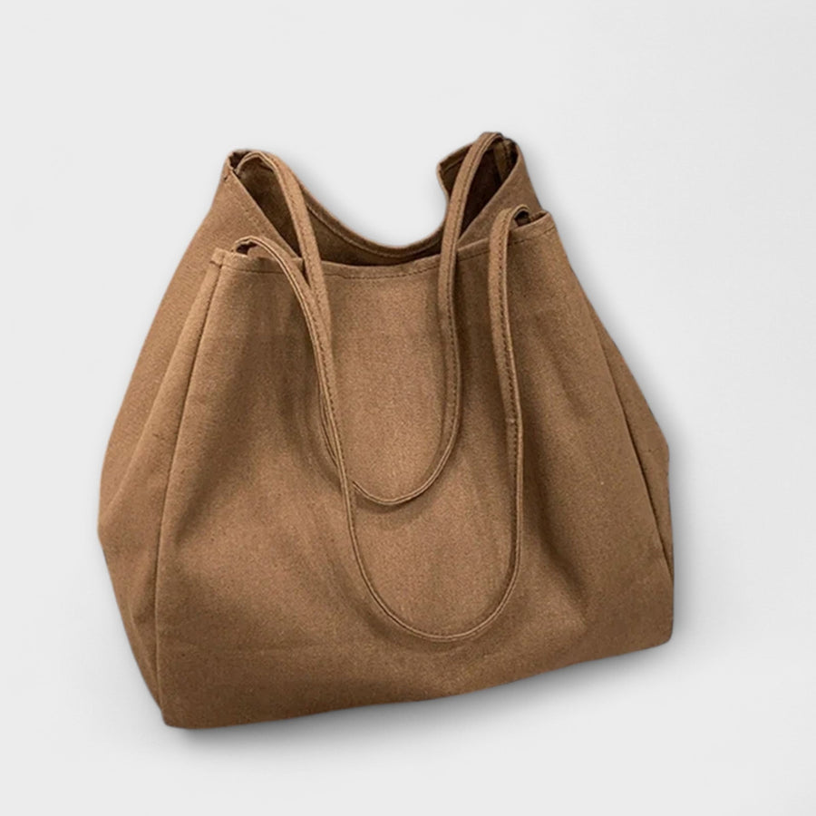 Olivia - High-Quality Large Canvas Shopper Bag Brown