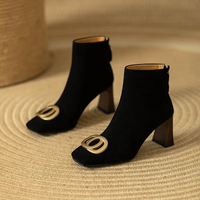 Evie - Elegant Velvet Boots