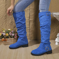 Alicia | Knee High Boots Blue