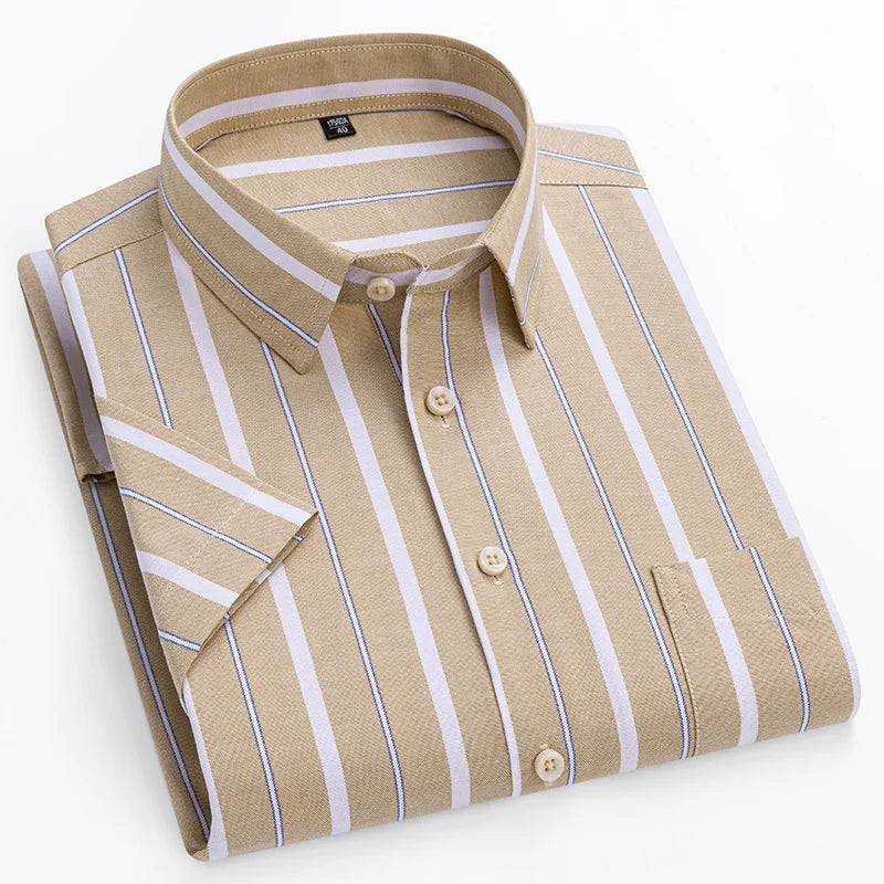 Zack | Short-Sleeve Cotton Shirt Yellow