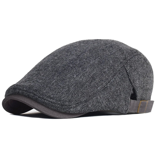 Idris - Modern Herringbone Cap – Dark Grey