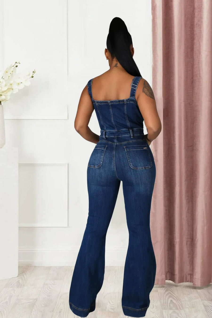 Oriana - Wide-Leg Denim Jumpsuit