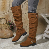 Alicia | Knee High Boots Light Brown