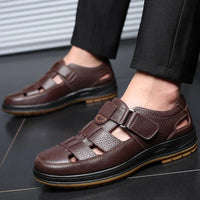 Callum - Leather Closed-Toe Sandals