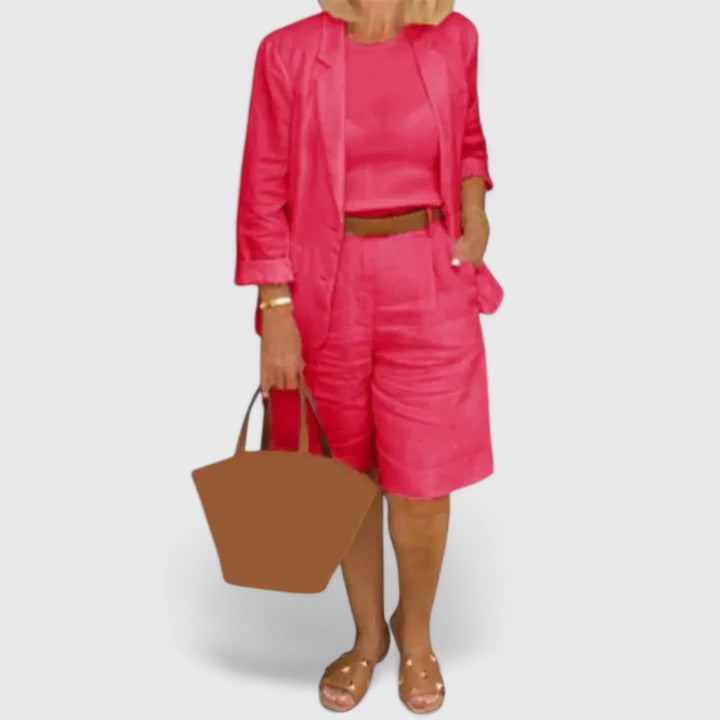 Railey | Elegant Suit 2-Piece Set Red