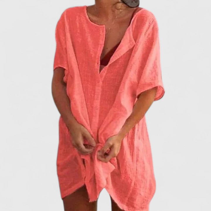 Louisiana | Elegant Tunic Dress Red