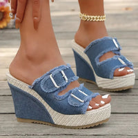 Amity - Fray Edge Wedge Sandals