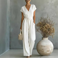 Nadine – Flowing Belted Jumpsuit