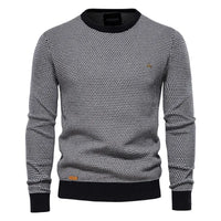Paul - Men's Sweater with Checked Pattern