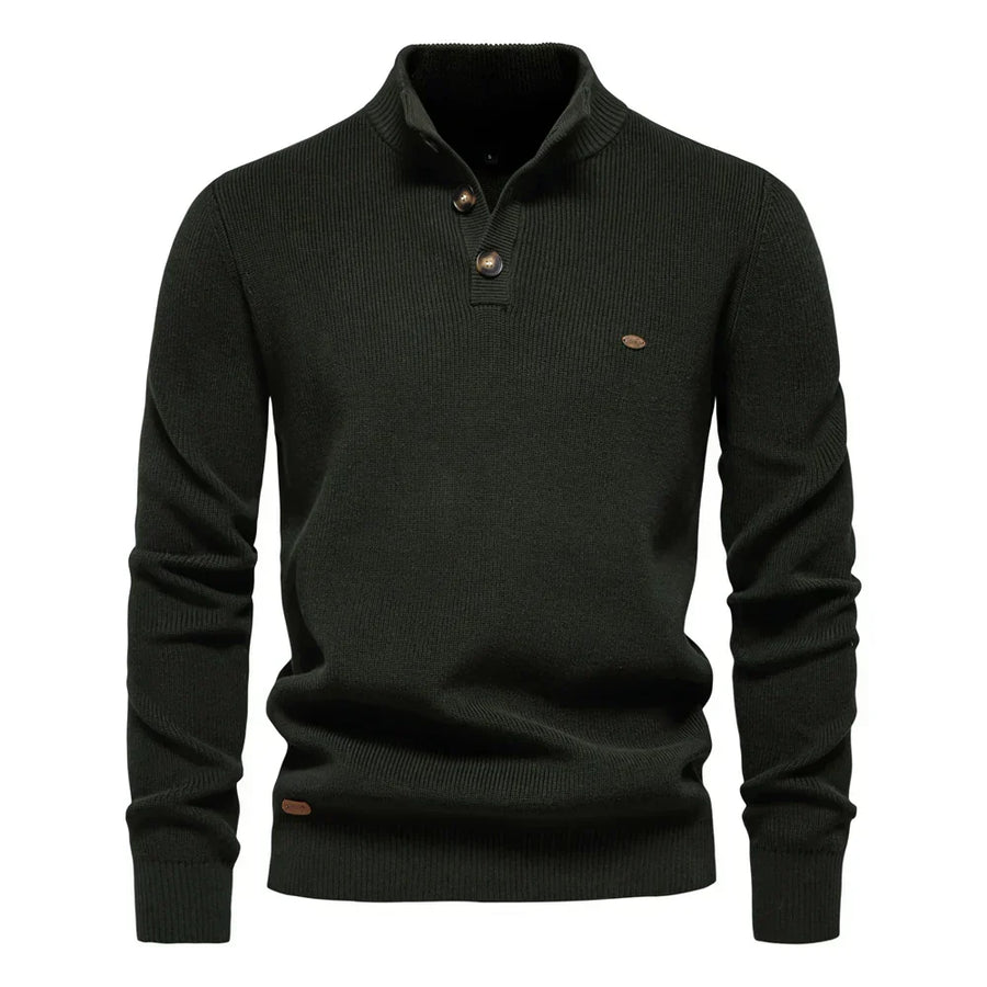 James - Men's Button-Down Sweater