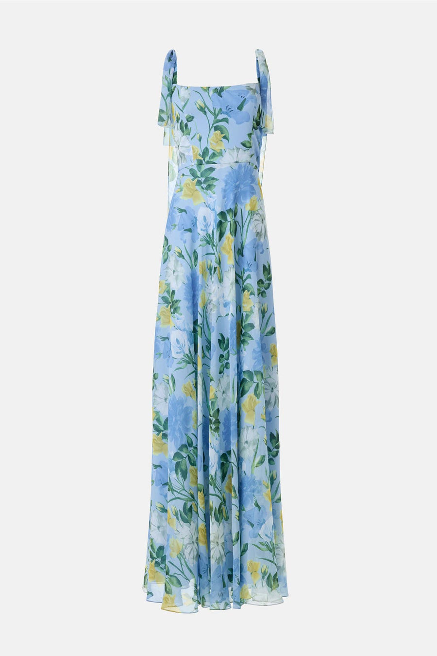 Pearl Floral Tie Sleeve Gown