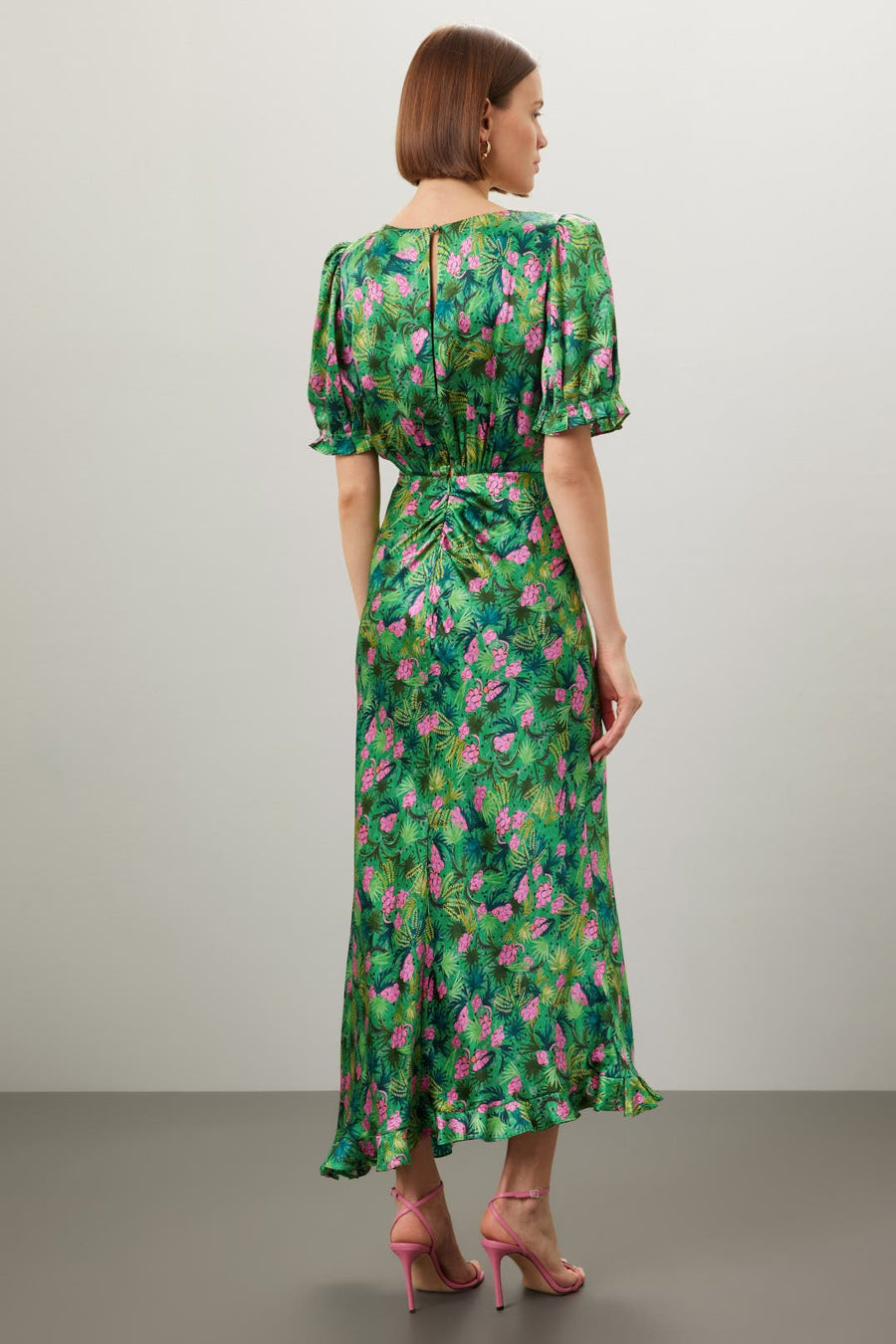 Vida Green Floral Dress