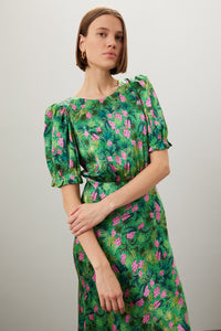 Vida Green Floral Dress