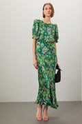 Vida Green Floral Dress