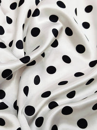 Satin Column Off Shoulder Floor-Length Cocktail Dresses with Polka Dot Print