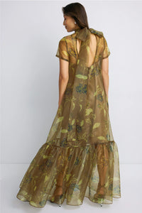Brown Floral Calluna Dress