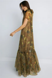 Brown Floral Calluna Dress