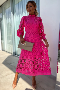 Athena - Elegant Lace Midi Dress