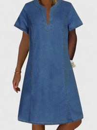 Sylvie | Elegant Summer Dress Deep Blue