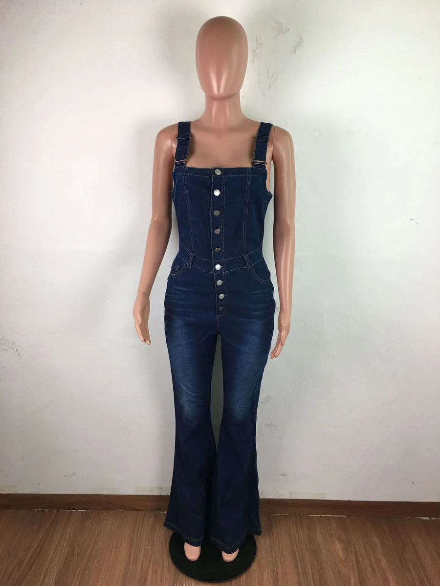 Oriana - Wide-Leg Denim Jumpsuit