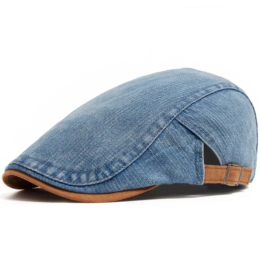 Rupert – Premium Denim Flat Cap