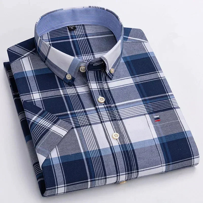Slade | Stylish Cotton Shirt Navy blue
