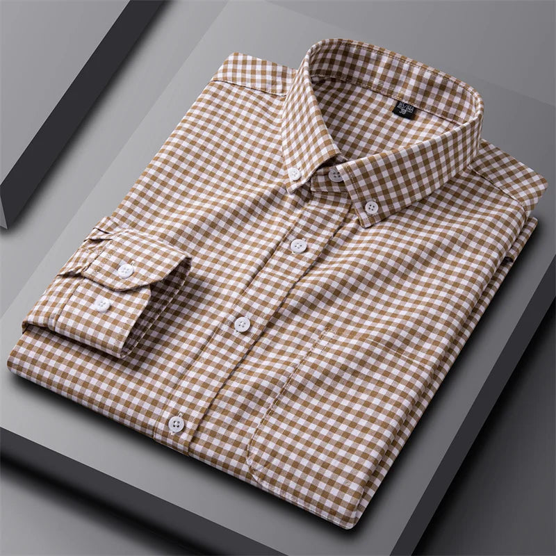 Adrian | Classic Oxford Button-Up Brown
