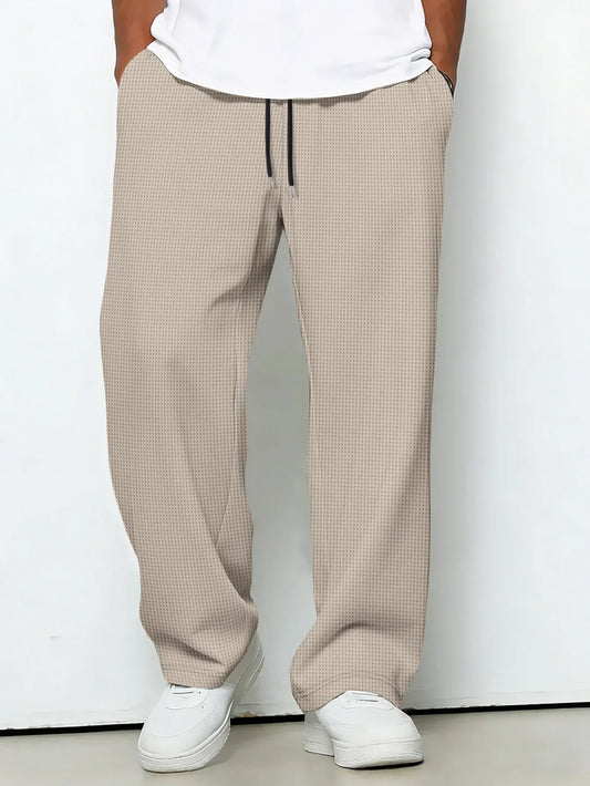 Wesley - Comfortable Everyday Trousers – Light Khaki