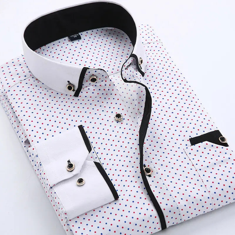 Jayson | Modern Long-Sleeve Shirt Black/White