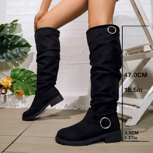 Alicia | Knee High Boots Black