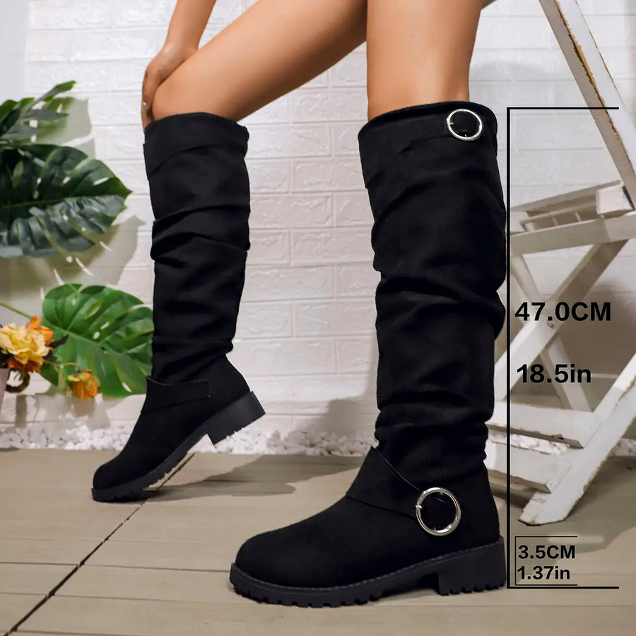 Alicia | Knee High Boots Black