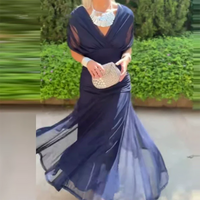 Madison | Chiffon Off-Shoulder Midi Dress Ruched Twist Front 6