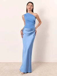 Charlotte - Maxi Dress with a Guilt in Satin