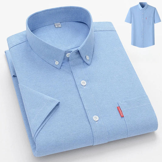 Kade | Lightweight Cotton Summer Shirt Blue