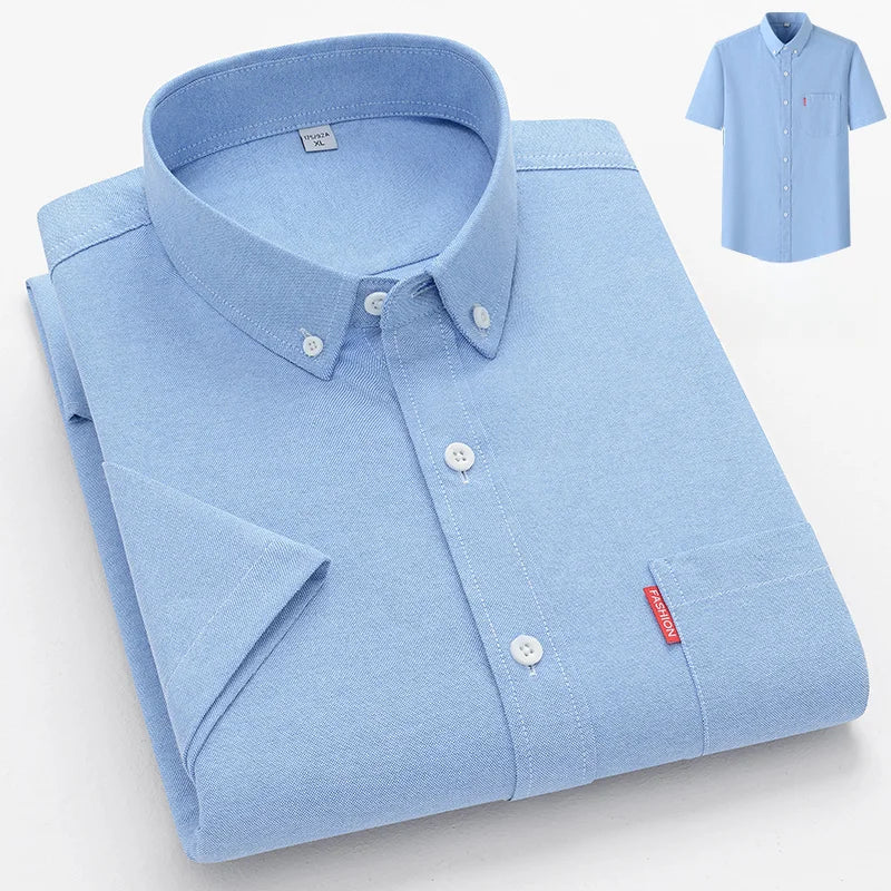 Kade | Lightweight Cotton Summer Shirt Blue