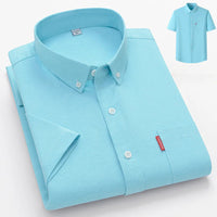 Kade | Lightweight Cotton Summer Shirt Light Blue