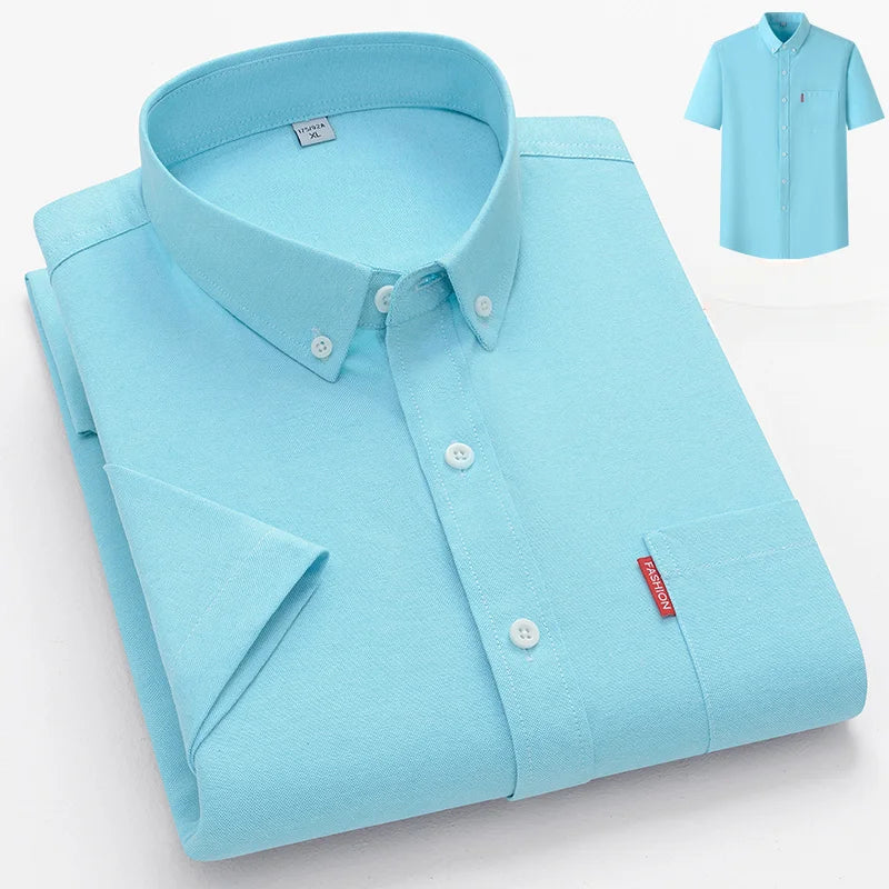 Kade | Lightweight Cotton Summer Shirt Light Blue