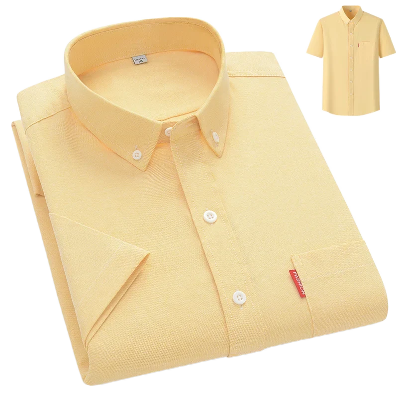 Kade | Lightweight Cotton Summer Shirt Yellow