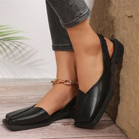 Carmen Square-Toe Slingback Flats