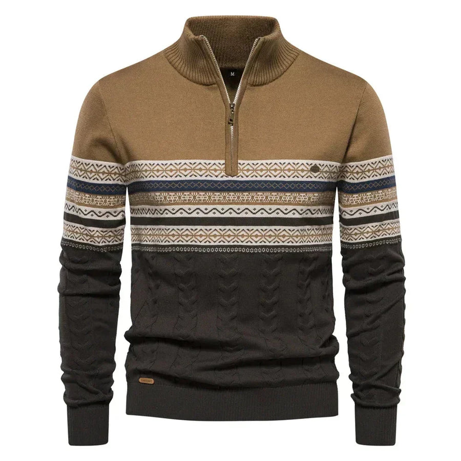 Alistair | Classic Warm Elegance Pullover Khaki