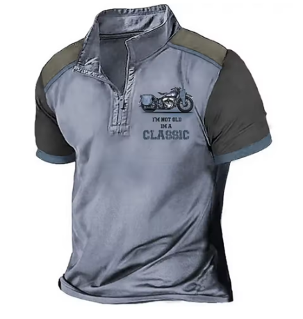 Seth – Vintage Motorcycle Polo Shirt for Men