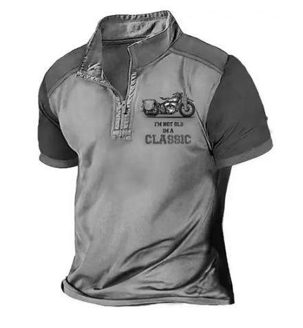 Seth – Vintage Motorcycle Polo Shirt for Men