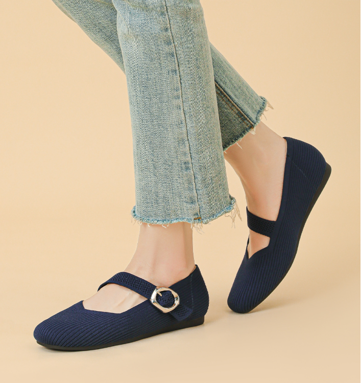Caitlin - Wide Fit Comfort Flats