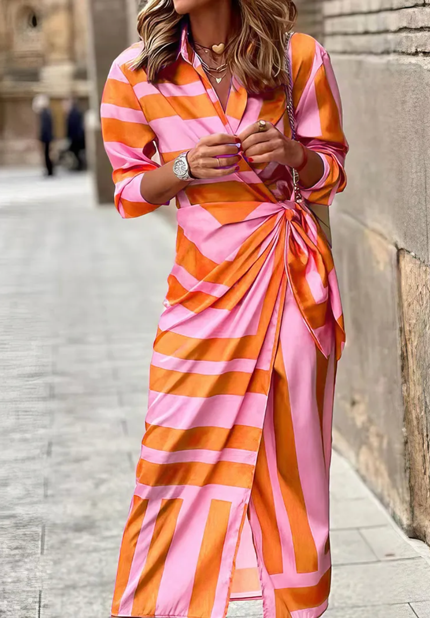 Clarissa - Printed Wrap Dress
