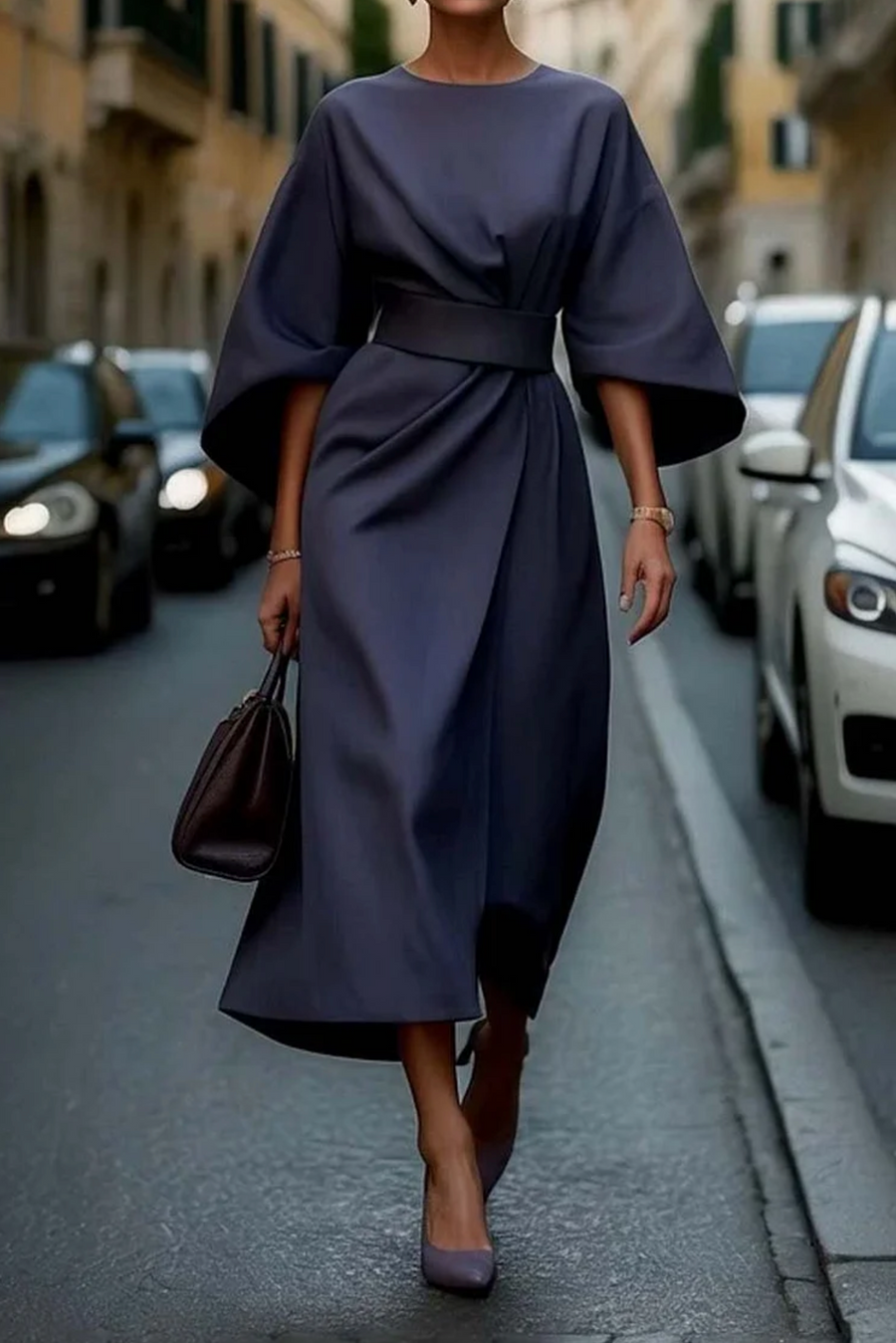 Katherine - Elegant Lantern Sleeve Dress