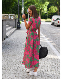 Beatrice - Stylish V-Neck Floral Dress