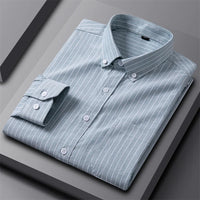 Adrian | Classic Oxford Button-Up Green/White