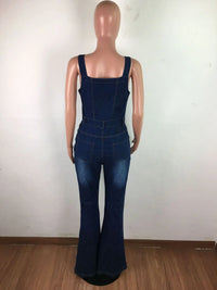 Oriana - Wide-Leg Denim Jumpsuit