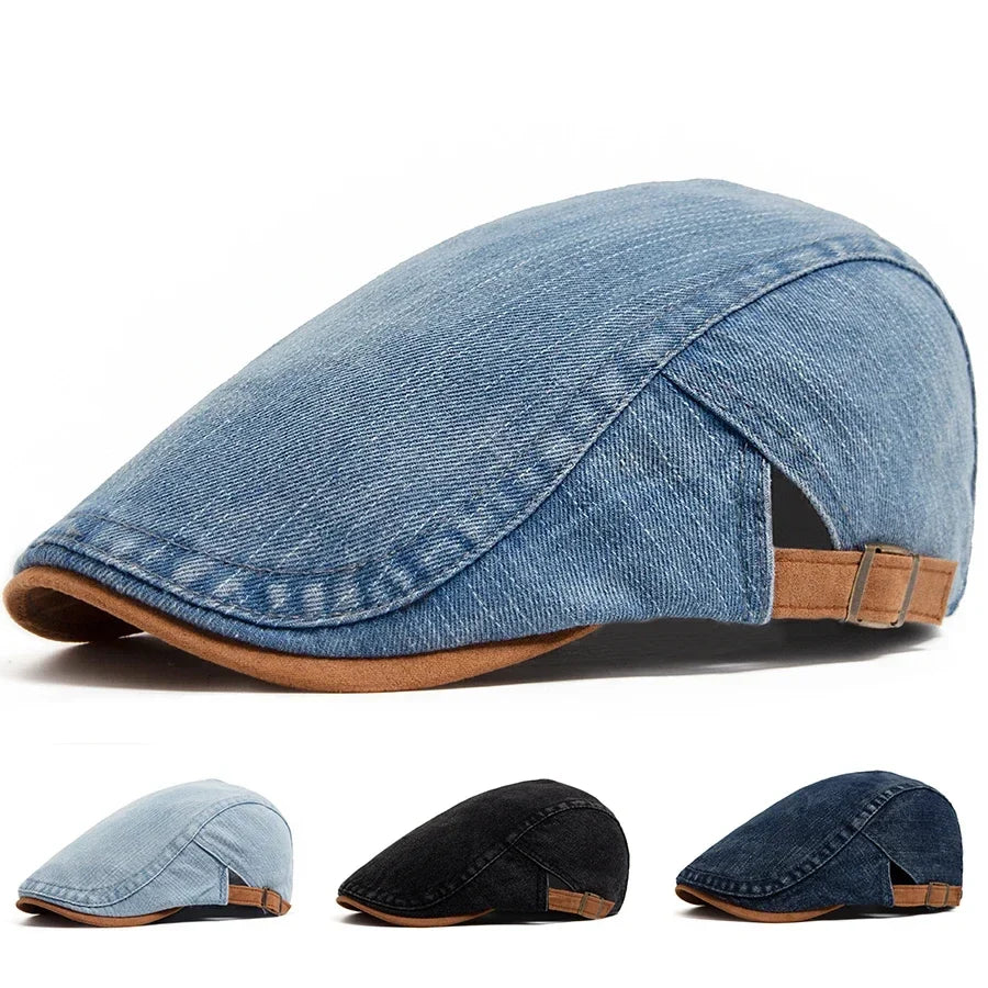 Rupert – Premium Denim Flat Cap