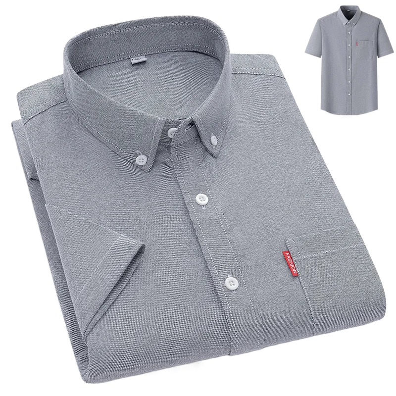 Kade | Lightweight Cotton Summer Shirt Gray